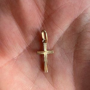 14k gold cross